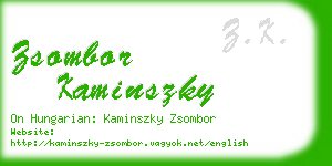 zsombor kaminszky business card